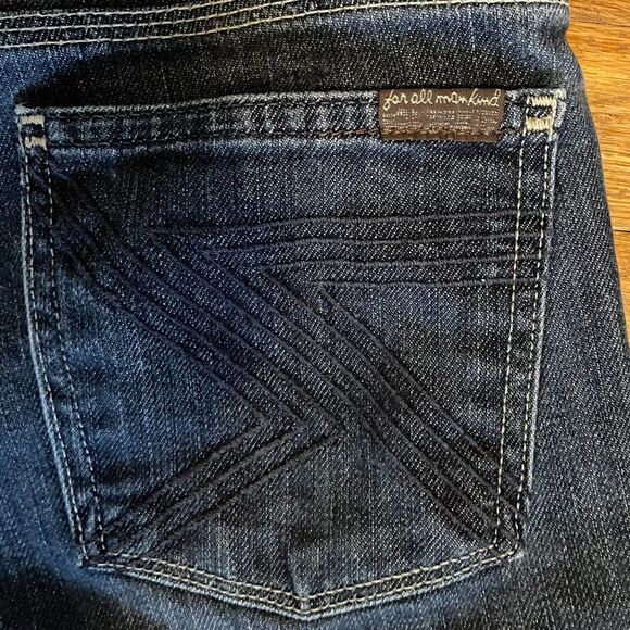7 For All Mankind Flint Boot Cut 5 Pocket Embordered Womens Size 28 - Picture 7 of 13